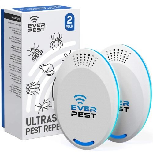 Ultrasonic Pest Repeller Control 2 Pack Plug in Flea Rat Roach Mosquito Cockroaches Fruit Fly Rodent Insect Indoor